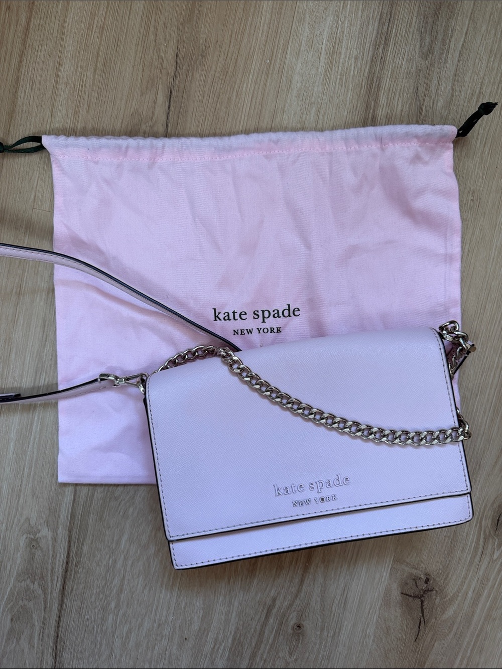 kate spade Pale Pink Chain-Strap Crossbody